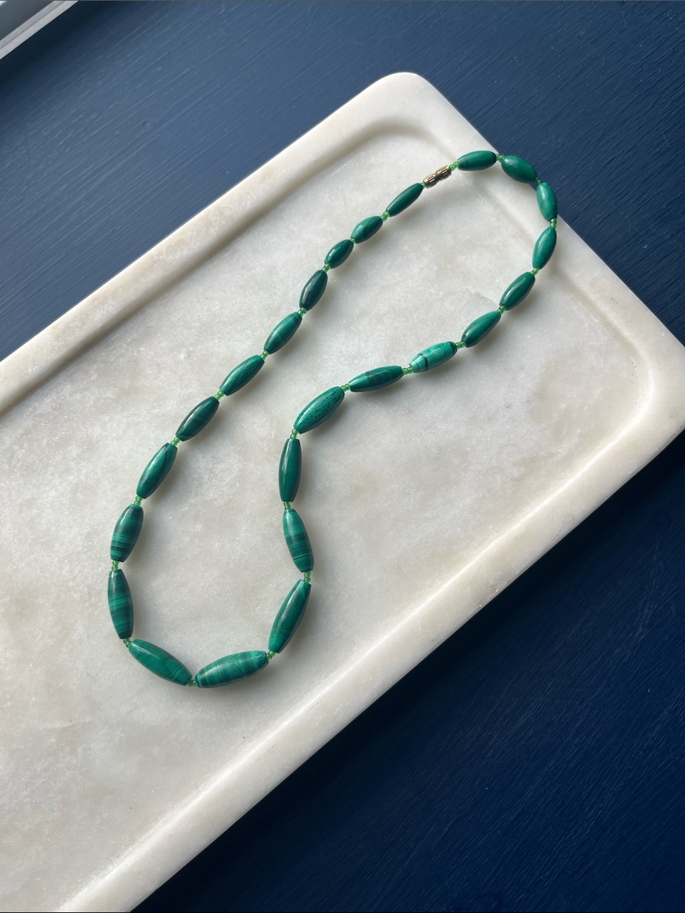 Vintage malachite necklace